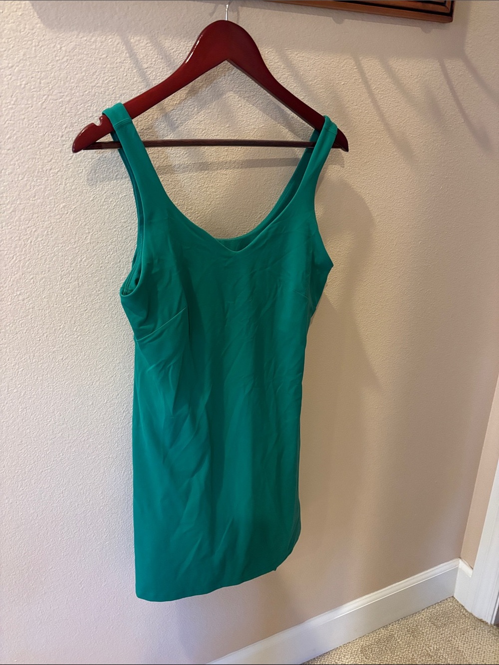 lululemon athletica Teal Scoop Neck Mini Dress